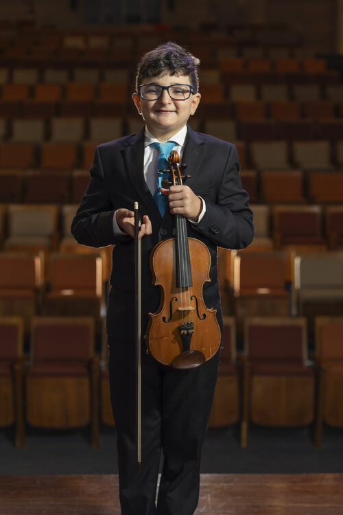 Pedro Simon Paulini com violino